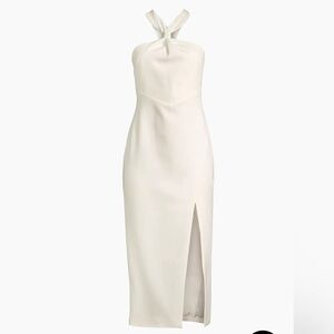 Like Avie Dress - White Halter Dress